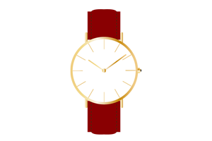 時計やアクセサリーなどの貴金属のイラスト